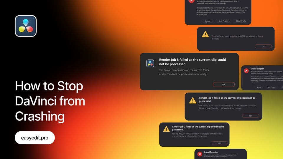 How to Stop DaVinci Resolve 20 From Crashing & Lagging